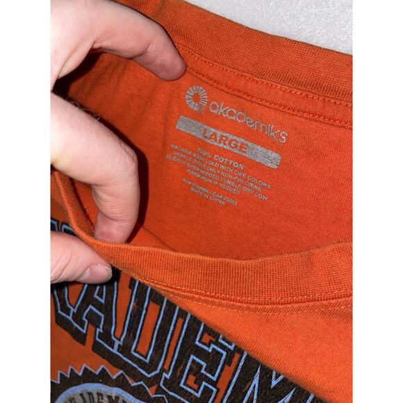 Vintage Akademiks Wise Guys Shirt Mens L Orange Hip Hop Rap Graphic 90s Y2K RARE - Picture 3 of 4